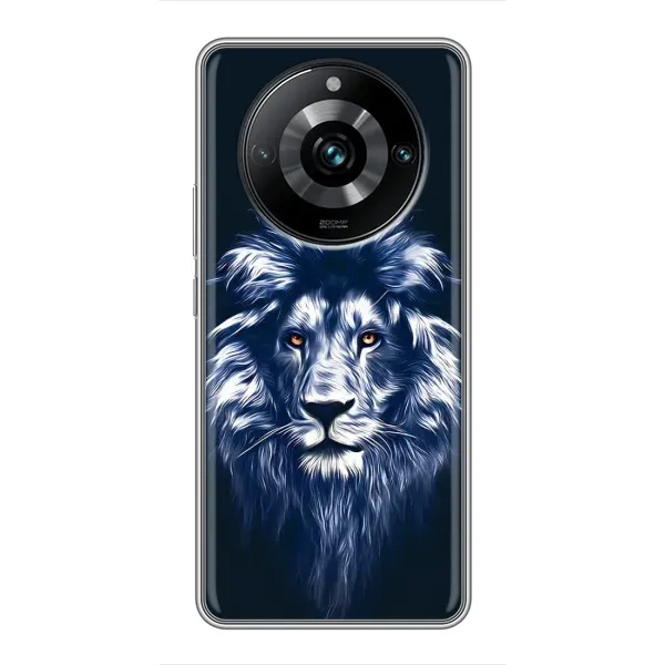 Чехол с рисунком «Лев - синий» для Realme 11 Pro Plus Чехол с рисунком «Лев - синий» для Realme 11 Pro Plus