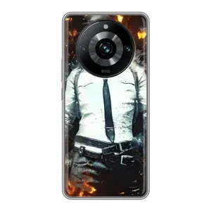Силиконовый чехол с картинкой "Герой Pubg" на Realme 11 Pro Plus (Man Пубг)
