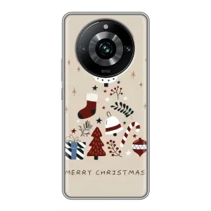 Чехол Санта Клаус для Realme 11 Pro Plus (Merry Christmas)