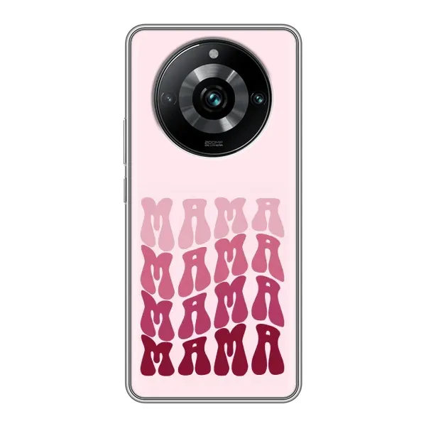 Чехол с рисунком «Надпись мама» для Realme 11 Pro Plus