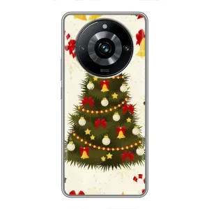 Чехол Новогодняя Елка на Realme 11 Pro Plus (Новогодний принт)