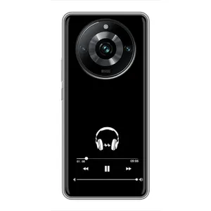 Чохол з картинками на чорному фоні для Realme 11 Pro Plus (Плеєр)