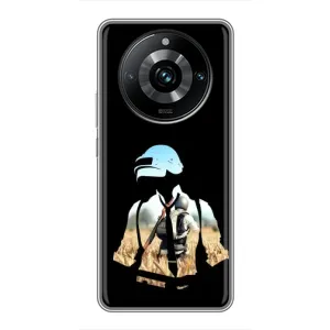 Силиконовый чехол с картинкой "Герой Pubg" на Realme 11 Pro Plus (Пубг мен)