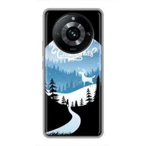 Силиконовый бампер на рождество для Realme 11 Pro Plus (Рождественский Олень)