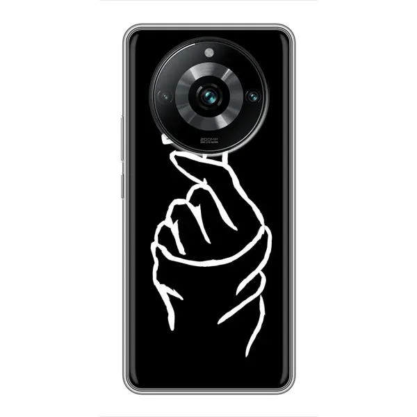 Чехол с рисунком «Сердце на черном» для Realme 11 Pro Plus Чехол с рисунком «Сердце на черном» для Realme 11 Pro Plus