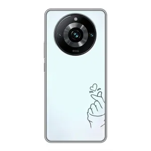 Чехлы (Знак сердечка) на Realme 11 Pro Plus (Сердце на голубом)
