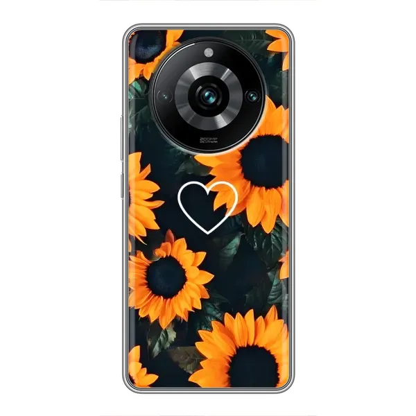 Чехол с рисунком «Сердечко в подсолнухах» для Realme 11 Pro Plus Чехол с рисунком «Сердечко в подсолнухах» для Realme 11 Pro Plus