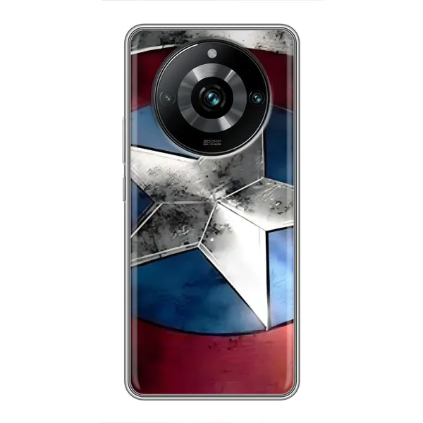 Чехол с рисунком «Щит Капитана Америки» для Realme 11 Pro Plus Чехол с рисунком «Щит Капитана Америки» для Realme 11 Pro Plus