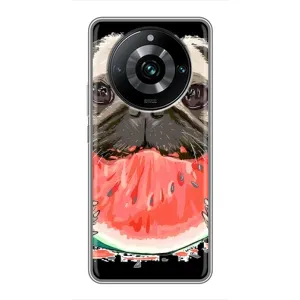 Чохол (ТПУ) Милі песики для Realme 11 Pro Plus (Смішний Мопс)