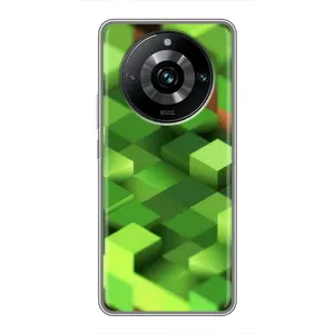 Чехлы для Realme 11 Pro Plus (Персонажи Майн Крафт) (Текстура)