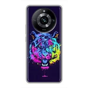Силіконовий бампер з картинкою звірів для Realme 11 Pro Plus (Тигр-Арт)