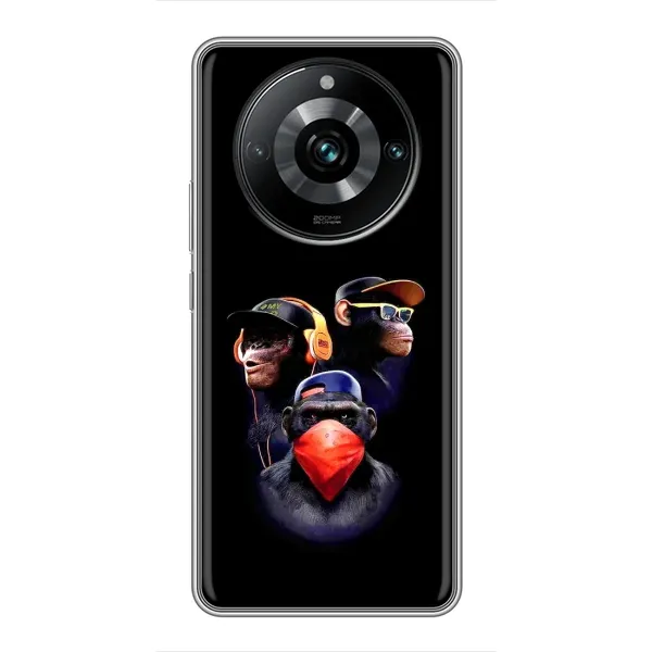 Чехол с рисунком «Три обезьяны» для Realme 11 Pro Plus