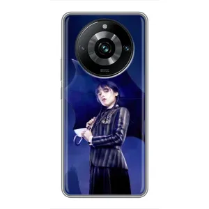 Чехлы с принтом Уэнсдей на Realme 11 Pro Plus (Уэнсдей с зонтом)