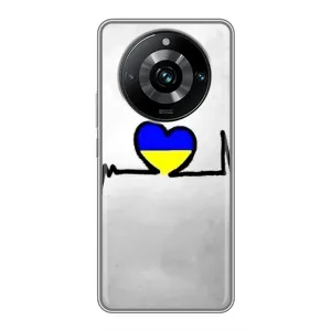 Силиконовый Чехол на Realme 11 Pro Plus (Я-Украина) (Украинская кардиограмма)