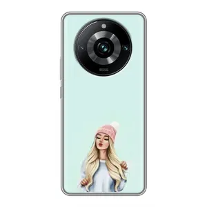 Силіконовый Чохол на Realme 11 Pro Plus з картинкой Модных девушек (В шапці)