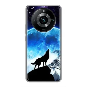 Чохол з Вовком на Realme 11 Pro Plus (Виє на місяць)