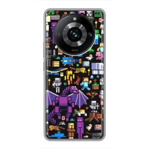 Чехол майнкрафт для Realme 11 Pro Plus (Все персонажи)
