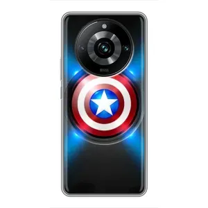 Чехол с Щитом Капитана Америки на Realme 11 Pro Plus (Яркий Щит Капитана)