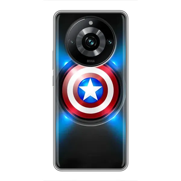 Чехол с рисунком «Яркий Щит Капитана» для Realme 11 Pro Plus Чехол с рисунком «Яркий Щит Капитана» для Realme 11 Pro Plus