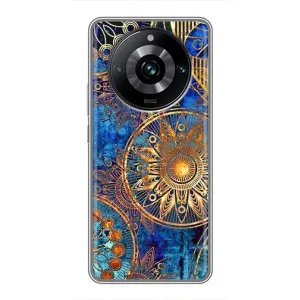 Чохли з сенсом на Realme 11 Pro Plus (Золоті узори)