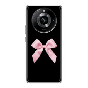 Чехол банты для Realme 11 Pro (Бант на черном)