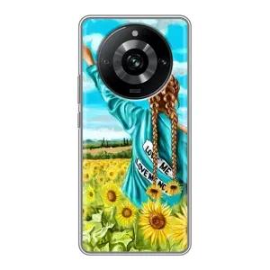 Чехол Стильные девушки на Realme 11 Pro (Девушка на поле)