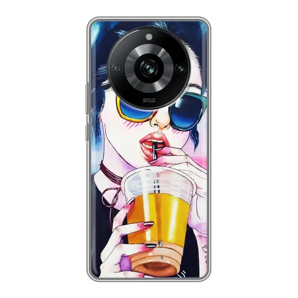 Чехол с рисунком «Девушка с коктейлем» для Realme 11 Pro Чехол с рисунком «Девушка с коктейлем» для Realme 11 Pro