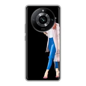 Чехол с картинкой Модные Девчонки Realme 11 Pro (Девушка со смартфоном)