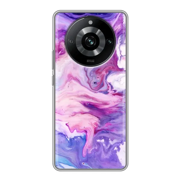Чехол с рисунком «Фиолетовый мрамор» для Realme 11 Pro