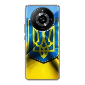 Чехол с картинкой (Патриотический ГЕРБ) на Realme 11 Pro (Герб и Флаг Украины)