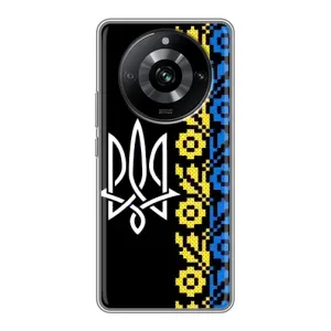 Силиконовый Чехол на Realme 11 Pro (Герб и вышыванка)