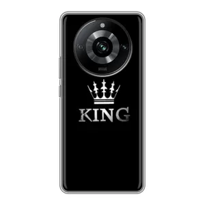 Чехол (Корона на чёрном фоне) для Реалми 11 Про (KING)