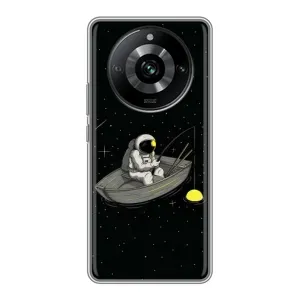 Силіконовый Чохол з принтом "Космонавти" на Realme 11 Pro (Космонавт на рибалці)