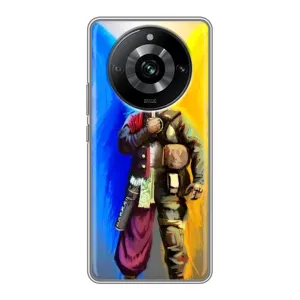 Чехол с картинкой (Патриотический КОЗАК) на Realme 11 Pro (Козак с крыльями)