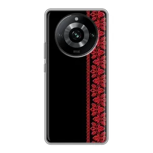 Силиконовый Чехол на Realme 11 Pro (Красная Вышиванка)