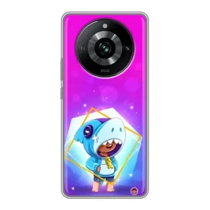 Чехол Бравл Старс для Realme 11 Pro (Леон в костюме Акулы)