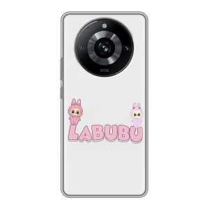 Чехол с принтом Лабубу для Realme 11 Pro (Логотип Лабубу)