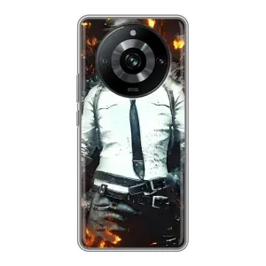 Силиконовый чехол с картинкой "Герой Pubg" на Realme 11 Pro (Man Пубг)