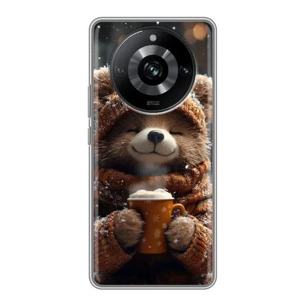 Чехол с рисунком «Медвежонок с кофе» для Realme 11 Pro Чехол с рисунком «Медвежонок с кофе» для Realme 11 Pro