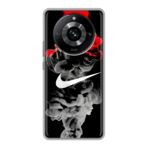 Силиконовый Чехол на Realme 11 Pro с картинкой Nike (Nike дым)