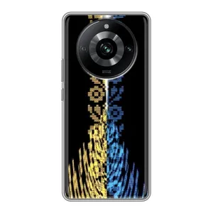 Силиконовый Чехол на Realme 11 Pro (Патриотическая вышиванка)
