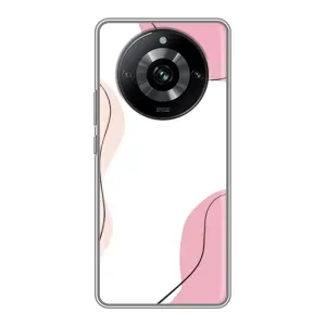 Чехол цветочный дизайн для Realme 11 Pro (Розовый фон)