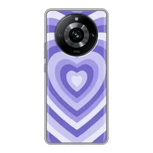 Чохли з тематикою "Маленькі Сердчеки" на Realme 11 Pro (Серце фіолет)