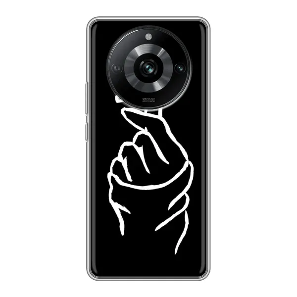 Чехол с рисунком «Сердце на черном» для Realme 11 Pro Чехол с рисунком «Сердце на черном» для Realme 11 Pro