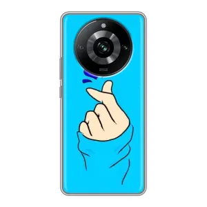 Чохол (Знак сердечка) для Realme 11 Pro (Сердечко на синоьому)