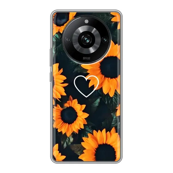 Чехол с рисунком «Сердечко в подсолнухах» для Realme 11 Pro Чехол с рисунком «Сердечко в подсолнухах» для Realme 11 Pro