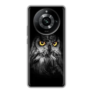 Чохли з принтом СОВИ для Realme 11 Pro (Сова на чорному)