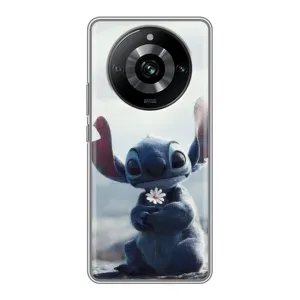 Чехол с рисунком Стич для Realme 11 Pro (Стич с цветочком)