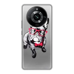 Чохол (ТПУ) Милі песики для Realme 11 (Бульдог в окулярах)