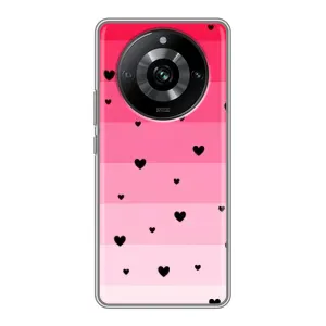 Чехлы с тематикой "Маленькие Сердечки" на Realme 11 (Чорные сердечки)